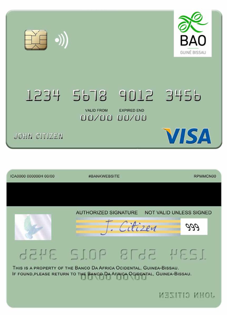 Guinea Bissau Banco Da Africa Ocidental visa debit card